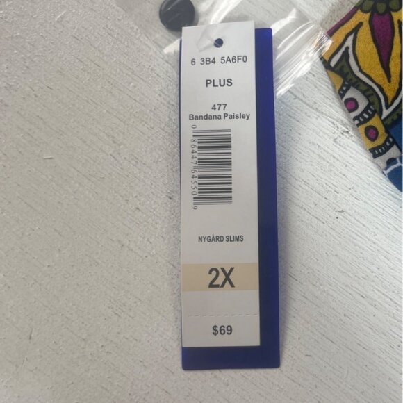 Nygard Bandana Paisley Dress Womens Plus Size 2X New Multicolor - Picture 9 of 10